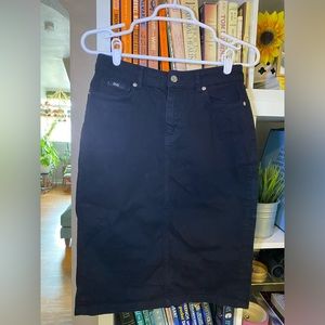 Dolce Hugh Waisted Denim Skirt
